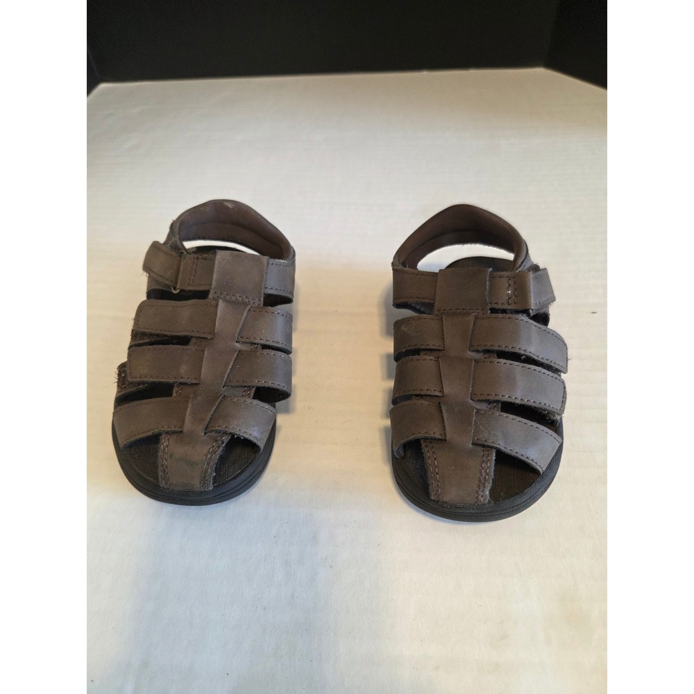 Wonder Nation Boys Brown Fisherman Sandals Size 8 WMBTWN25TW001-1224